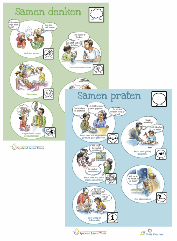 VVE Thuis Kleuters vuistregels 'Samen denken' en 'Samen praten'
